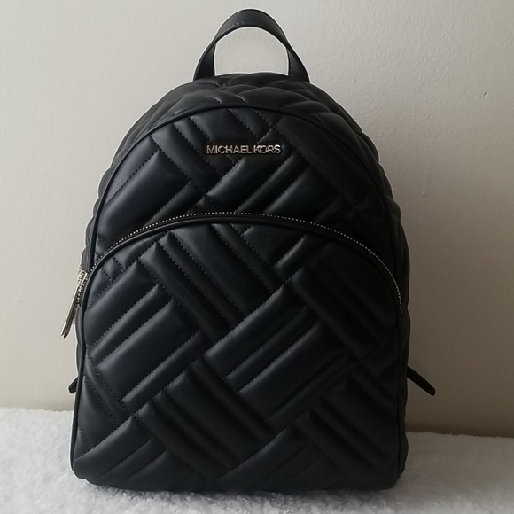 MK | Abbey Medium Quilted Leather Backpack - Picture 1 of 3